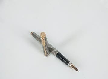 Parker - 75 Ciselé Argento massiccio e oro 14 KT - Vulpen, Nieuw