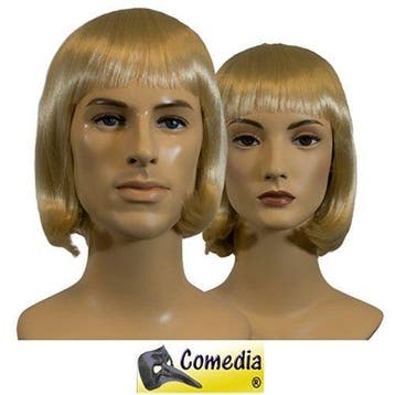 Theaterpruik pony kort blond, Verzenden, Nieuw, Feestartikel