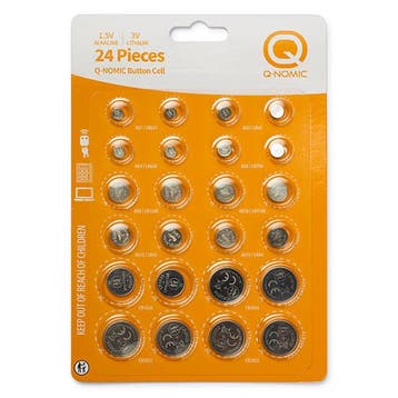 Knoopcel batterijen | Q-Nomic | 24 stuks, Verzenden, Nieuw