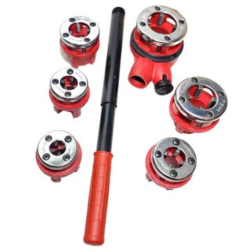 Pijpdraadsnijset 6-delig | 1/4 tot 1-1/4 inch | met ratel, Ophalen of Verzenden, Nieuw