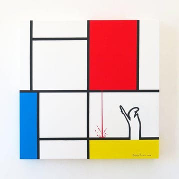 Dario Assisi - La linea di Cavandoli in the Mondrian world :
