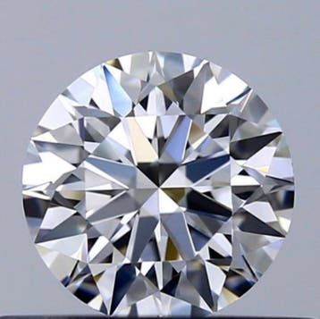 1 pcs Diamant (Natuurlijk) - 0.43 ct - Rond - IF -, Nieuw