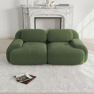 Luxe 82'' Loveseat Bank met Gebogen Armleuningen en Hoge-ela, Verzenden, Nieuw
