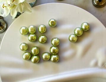 30 x Transparante DQ Glasparel – 6 mm – Kleur Olive –, Ophalen of Verzenden, Nieuw, Kraal