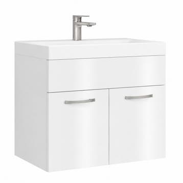 Badkamermeubel Montreal Set 01 60 x 35 cm Wit Badmeubel, Verzenden, Nieuw, Wastafelkast