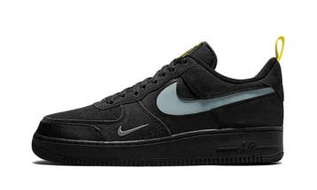 Nike Air Force 1 Low Cut Out Swoosh Grey Black, Nieuw