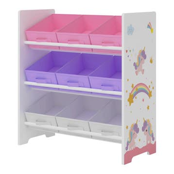 Kinderrek Boiro 59,5x65x30 cm eenhoorn motief [en.casa], Verzenden, Nieuw