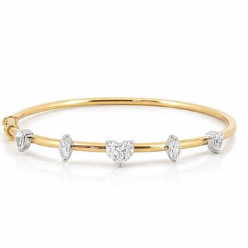 Armband - 14 karaat Geel goud - 1.13ct. tw. Diamant