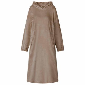 vidaXL Deken hoodie Camel S Flanel, Verzenden, Nieuw