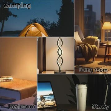 Moderne Spiraal Tafellamp met Touch Control en 3 Kleuren LED, Huis en Inrichting, Verzenden, Nieuw