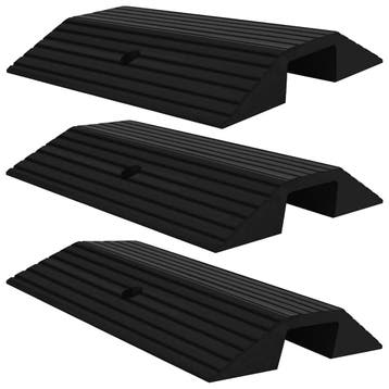 vidaXL Drempelbruggen 3 st 49x40x8 cm rubber, Verzenden, Nieuw