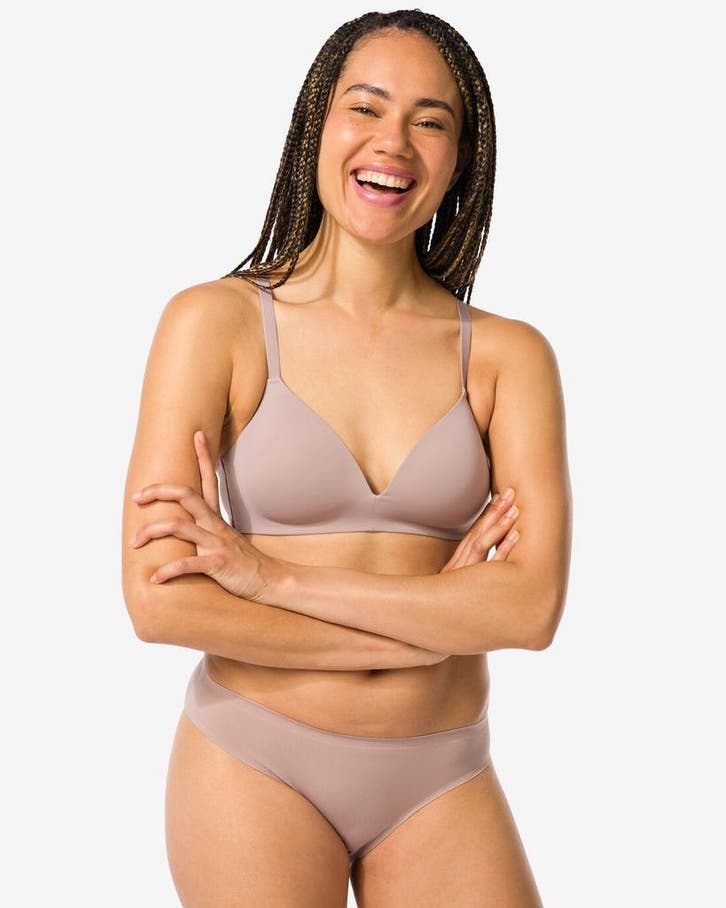 HEMA Damesslip second skin micro beige, Kleding | Dames, Ondergoed en Lingerie, Verzenden