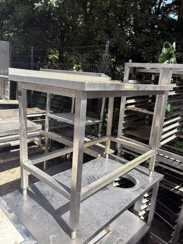 RVS Werktafel 117 x 72 x 94cm (B x D x H) Wordt schoongemaak, Ophalen of Verzenden, Gebruikt