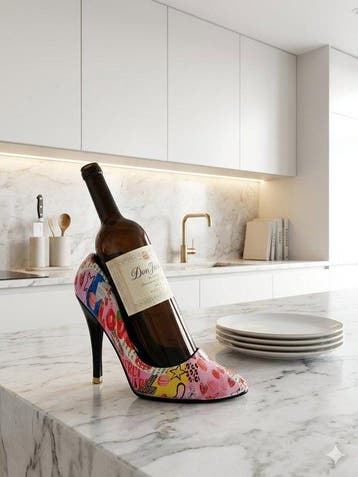 Unieke Wijnfleshouder - High Heel / Naaldhak - Wijnrek -