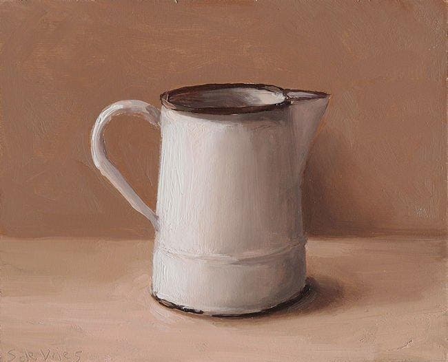 Serge de Vries - Emaille kan nr. 3, Antiek en Kunst, Kunst | Schilderijen | Modern