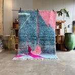 Handgemaakt modern Marokkaans wol-Berber tapijt – Gedurfde, Nieuw