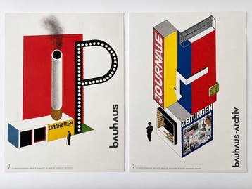 Herbert Bayer - Bauhaus Kiosk-Serie – „Zigarettenkiosk“ &