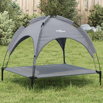 vidaXL Hondenmand met luifel oxford stof en staal, Dieren en Toebehoren, Verzenden, Nieuw