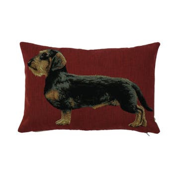 gobelin kussen ruwharige teckel 30x45cm, Huis en Inrichting, Verzenden, Nieuw