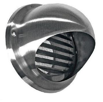 Bolrooster RVS Ø 180mm met schoepen en muggengaas, Verzenden, Nieuw