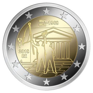 België 2 Euro Mei 1968 2018 UNC, Postzegels en Munten, Munten | België, Verzenden