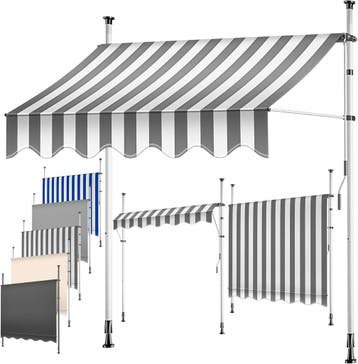 Klemluifel - Balkon luifel - Verticale luifel - 150 cm - Gri, Verzenden, Zo goed als nieuw