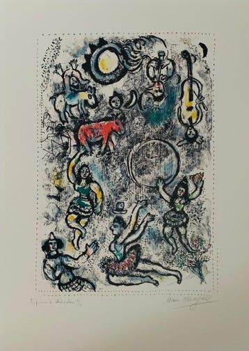 Marc Chagall - Les Saltimbanques, 1969. La collection