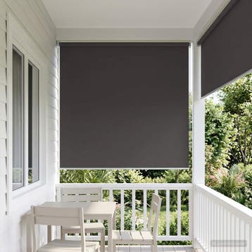 vidaXL Buitenrolgordijn UV-bescherming Antraciet 100 x 230, Verzenden, Nieuw
