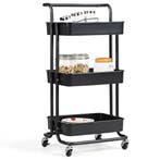 LIVSK Metalen Trolley met 3 Niveaus - 60 kg Draagvermogen -, Verzenden, Nieuw