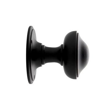 Draaibare ronde deurknop 80mm in mat zwart - voor binnen..., Ophalen of Verzenden, Nieuw, Koper of Messing, Overige typen