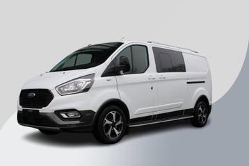 Ford Transit Custom 320 2.0 TDCI L2H1 Limited DC, Automaat, Gebruikt, Euro 6, Wit