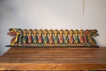 Paneel - 150 cm - figuren en draken - Bali - Indonesië