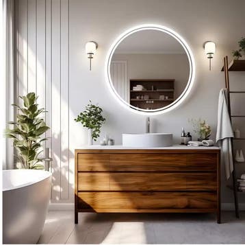 Ronde LED Badkamerspiegel – Dimbaar, Touch en Anticondens, Verzenden, Nieuw