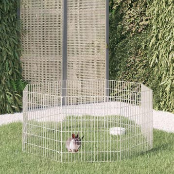 vidaXL Dierenverblijf 8 panelen 54x60 cm gegalvaniseerd, Dieren en Toebehoren, Knaagdieren en Konijnen | Hokken en Kooien, Verzenden