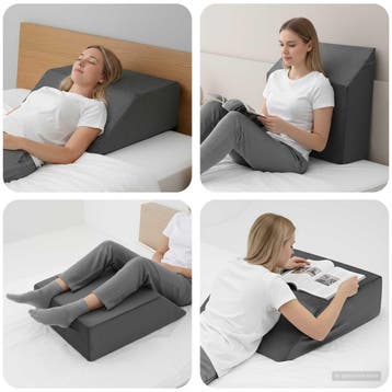 vidaXL Been Kussen 63 x 52 x 19 cm Stevig PU Schuim Grijs, Verzenden, Nieuw, Grijs
