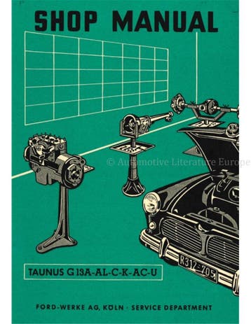 1954 FORD TAUNUS WERKPLAATSHANBOEK ENGELS, Nieuw, Ford, Author
