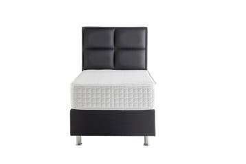 Compleet 1-persoons Opberg Boxspring Magnum, Verzenden, Nieuw, Zwart