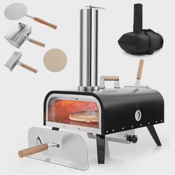 Draagbare RVS Pizzaoven voor Buiten met Pizzasteen & Schep, Tuin en Terras, Verzenden, Nieuw