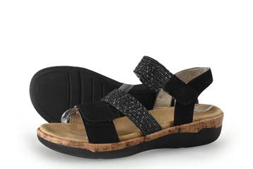 Remonte Sandalen in maat 38 Zwart, Verzenden, Zwart, Remonte, Sandalen of Muiltjes