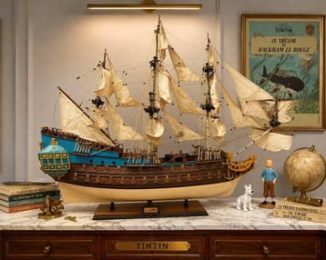 ENORME maquette Voilier 3 mats La Licorne en bois 105 cm, Nieuw