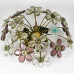 Plafondlamp - Classica rara fiori Murano - met 3 lampen -