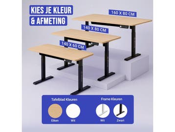 Stane Zit Sta Bureau Elektrisch Verstelbaar - 4, Huis en Inrichting, Verzenden, Zo goed als nieuw