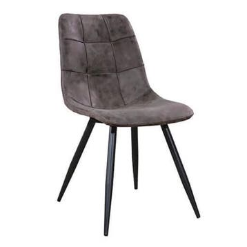 Stoelen | PEAK | Microvezel/Metaal | Anthracite | Zwarte, Verzenden, Nieuw in verpakking