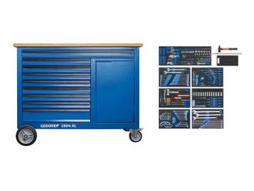 Verrijdbare werkbank + gereedschapset, 306-dlg., Ophalen of Verzenden