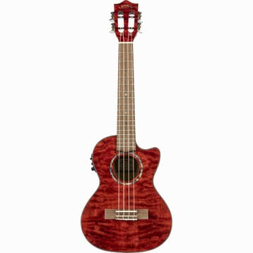 LANIKAI LKUQM-RDCET Tenorukelele, Quilted Maple-serie, rood,, Ophalen of Verzenden, Nieuw