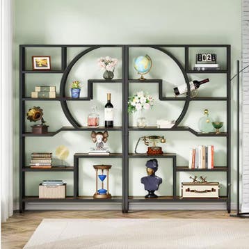 Hoge Houten Boekenkast – 6-Laags Industrieel Rek, Huis en Inrichting, Kasten | Boekenkasten, Verzenden, Nieuw