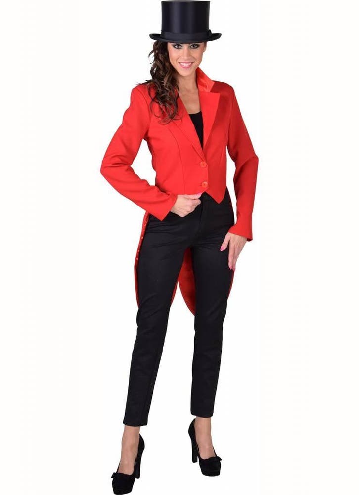 Slipjas cabaret rood half gevoerd, Kleding | Dames, Carnavalskleding en Feestkleding, Nieuw, Ophalen of Verzenden