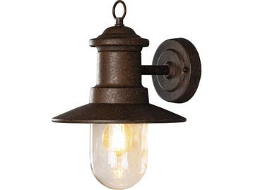 Konstsmide Napoli - Wandlamp - Aluminium - Bruin - IP44, Tuin en Terras, Verzenden, Zo goed als nieuw