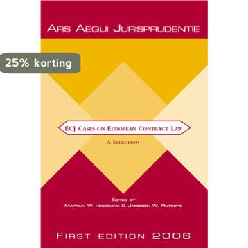 ECJ Cases on European Contract Law / Ars Aequi, Verzenden, Gelezen