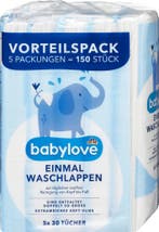 Babylove Wegwerpwashandjes, 150 stuks, Verzenden, Nieuw